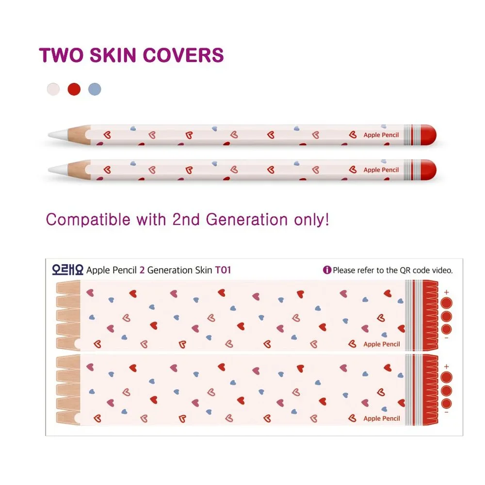 Apple Pencil Skin [2 Pack] Ultra Thin 3M Premium Vinyl Cover - 2nd Generation